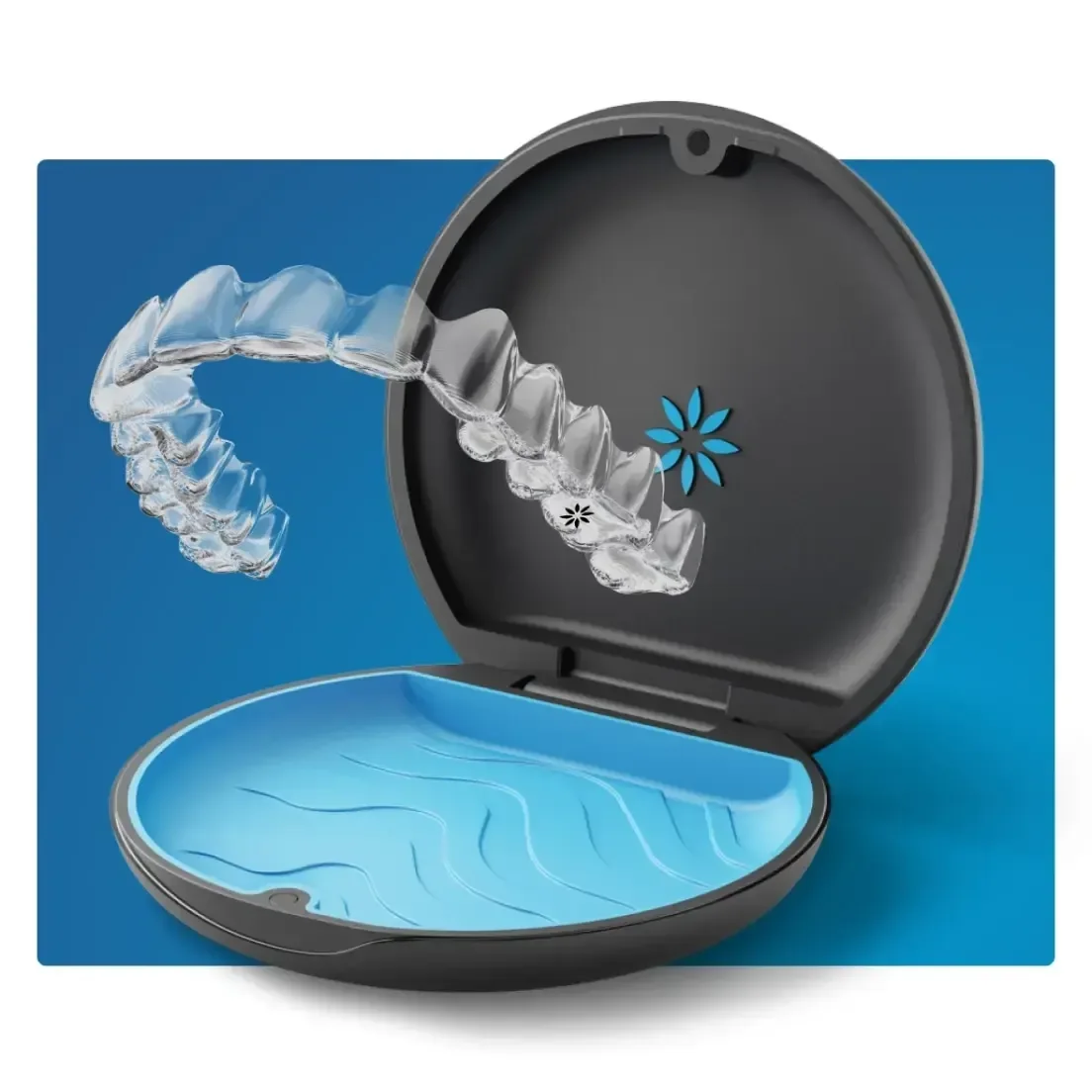 Invisalign clear aligners with case